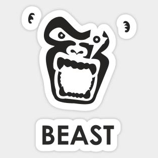 Black Gorilla Beast Sticker